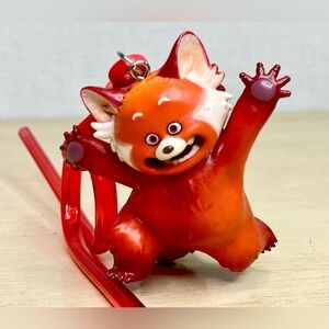 Disneyland Parks Bendy Straw Turning Red Panda Souvenir Clip Bear Mei Pixar Fest